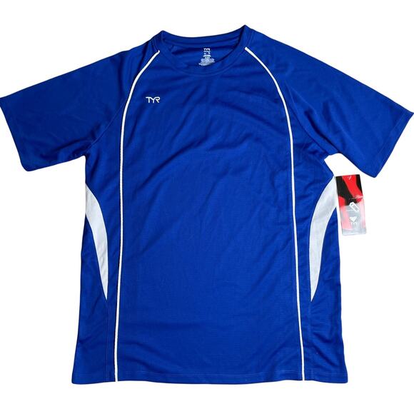 TYR Mens Alliance Tech Tee Tshirt - Textured Royal Blue - Size XL - $34 - Picture 1 of 5